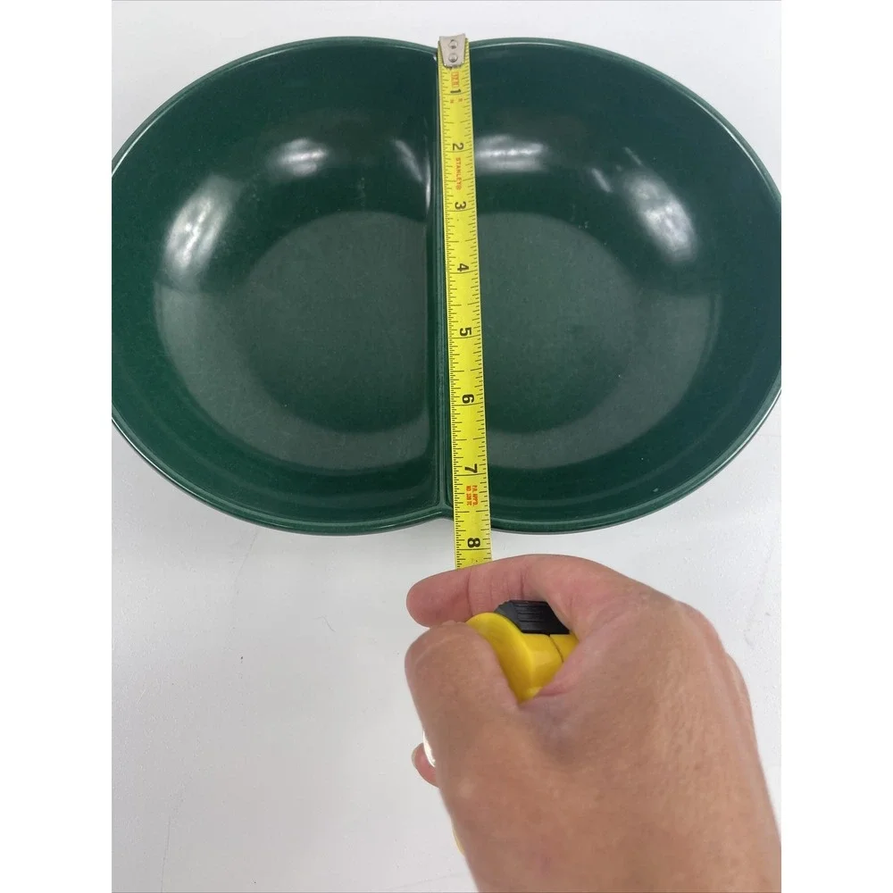 Vintage Green Melmac Color Flyte by Branchell Divided Double Bubble Bowl